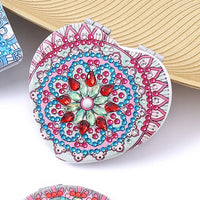 Heart Shaped Mandala Diamond Painting Pocket Mirror