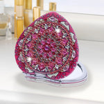 Load image into Gallery viewer, Heart Shaped Mandala Diamond Painting Pocket Mirror
