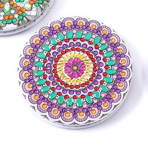 Round Mandala Diamond Painting Pocket Mirror