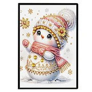 Pink Snowman Diamond Painting Notebook