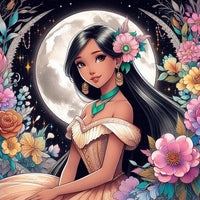 Pocahontas Moon Flower Diamond Painting