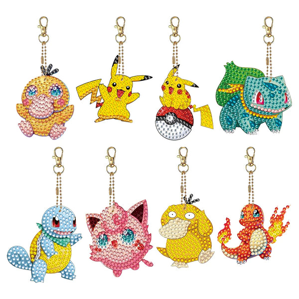 Pokemon Diamond Painting Keychain Set #2