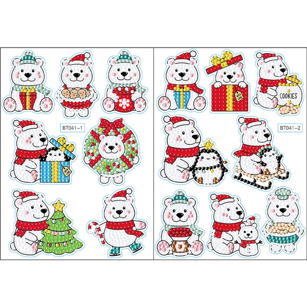 Polar Bear Diamond Painting Sticker Set