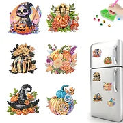 Halloween Pumpkin Diamond Painting Magnet Set