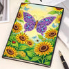 Purple Butterfly Sunflowers Diamond Painting Notebook
