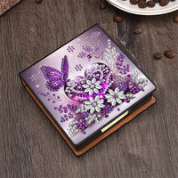 Purple Butterfly Diamond Painting Notecard Box