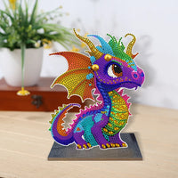 Purple Dragon Diamond Painting Table Stand