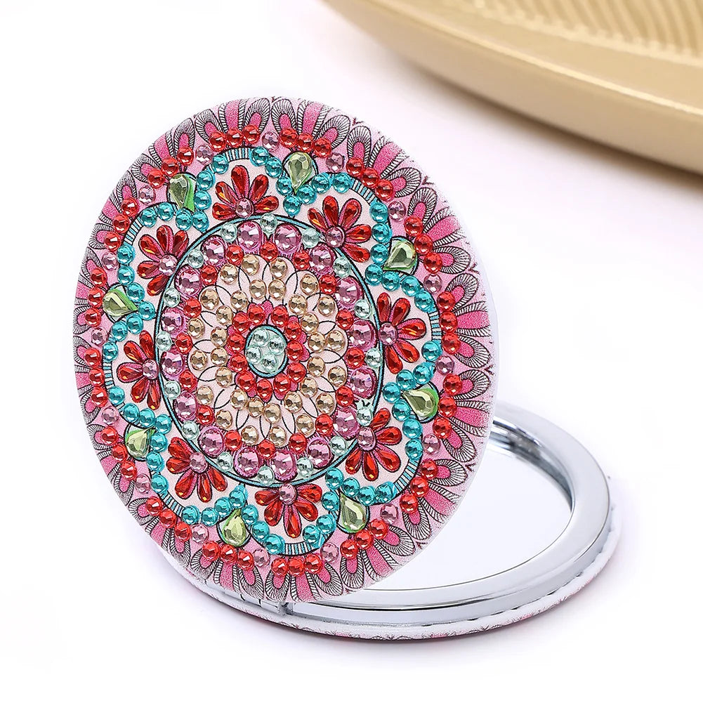 Round Mandala Diamond Painting Pocket Mirror