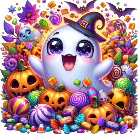 Candy Ghost Diamond Painting