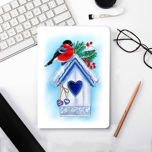 Snow Bird Diamond Painting Notebook