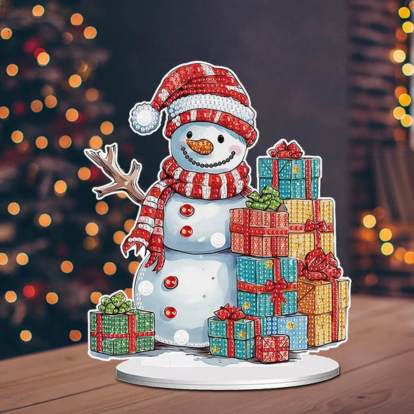 Snowman Diamond Painting Table Stand