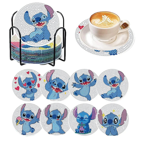 Stitch Diamond Painting Coaster Set