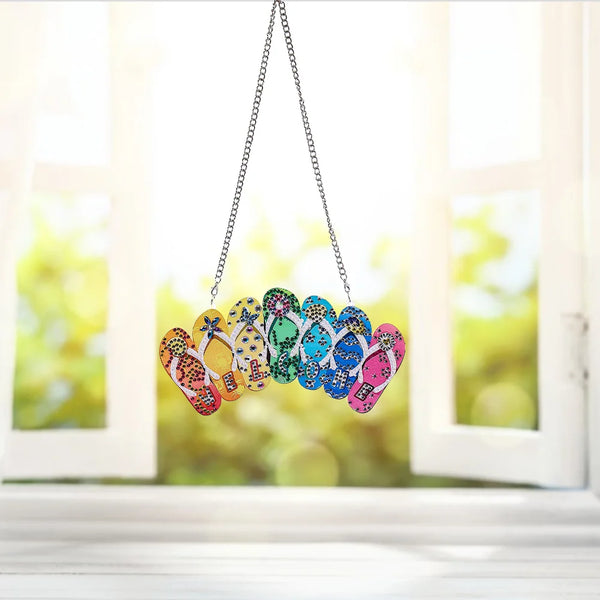 Summer Flip Flops Diamond Painting Hanging Sign
