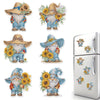 Sunflower Gnome Diamond Painting Magnet Set