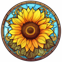 Sunflower Stained Glass Diamond Painting