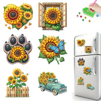 Sunflower Diamond Painting Magnet Set