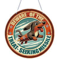 Treat Missile Dog Diamond Painting Hanging Sign