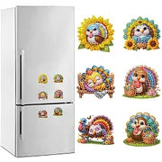 Thanksgiving Turkey Diamond Painting Magnet Set