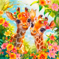 Two Giraffes Diamond Painting