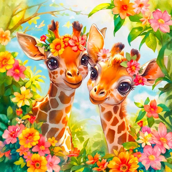 Two Giraffes Diamond Painting