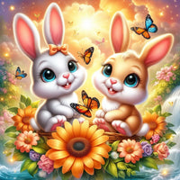 Two Rabbits Diamond Painting