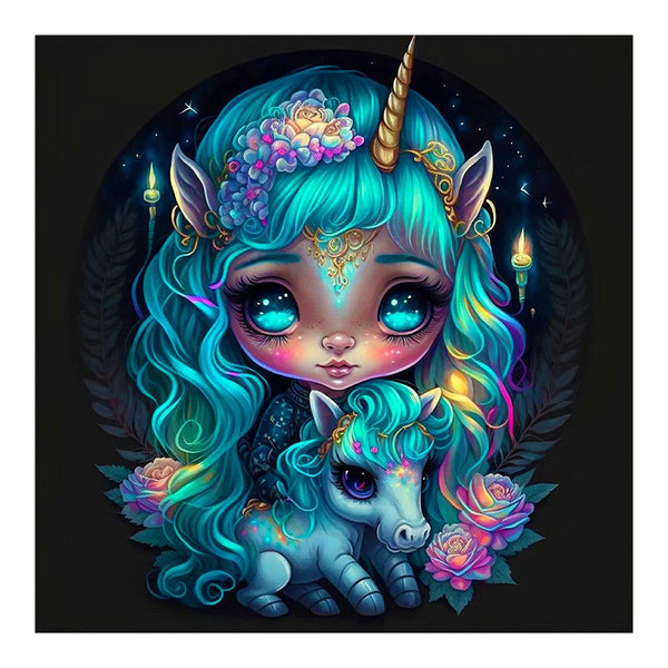 Unicorn Elf Girl Diamond Painting