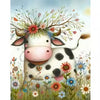 Wildflower Cow Diamond Painting