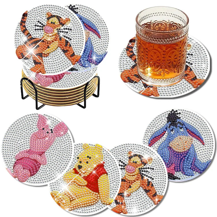 Winnie the Pooh Diamond Painting Coaster Set