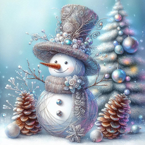 Winter Snowman Diamond Painting #2