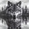 Wolf Reflection Diamond Painting