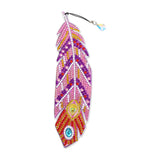 Feather Shaped Diamond Painting Bookmark