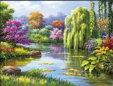 River Trees Diamond Painting