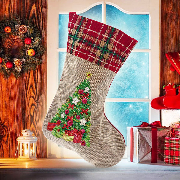 Christmas Tree Diamond Painting Stocking