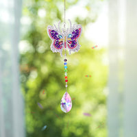 Purple Butterfly Diamond Painting Suncatcher