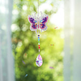 Purple Butterfly Diamond Painting Suncatcher