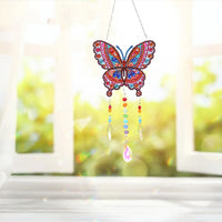 Red Butterfly Diamond Painting Suncatcher