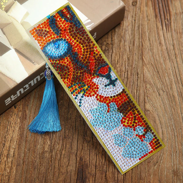 Orange Cat Diamond Painting Bookmark