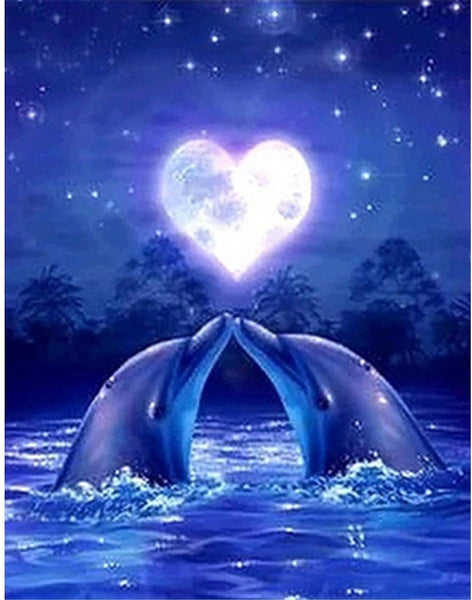 Dolphin Love Diamond Painting