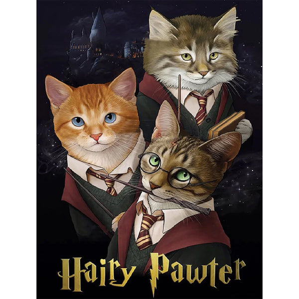 Hairy Pawter Cats Diamond Painting