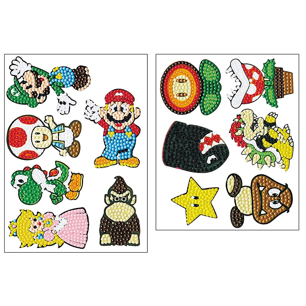 Mario Diamond Painting Stickers – Color-Full Creations
