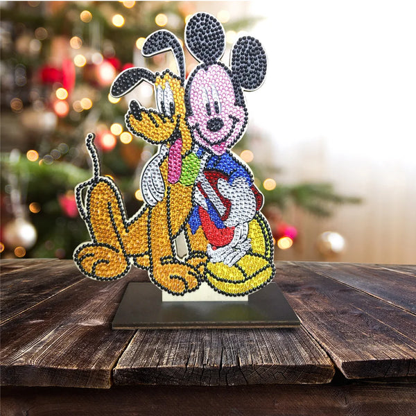 Mickey and Pluto Diamond Painting Table Stand