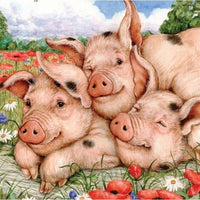 Pink Pigs Diamond Painting