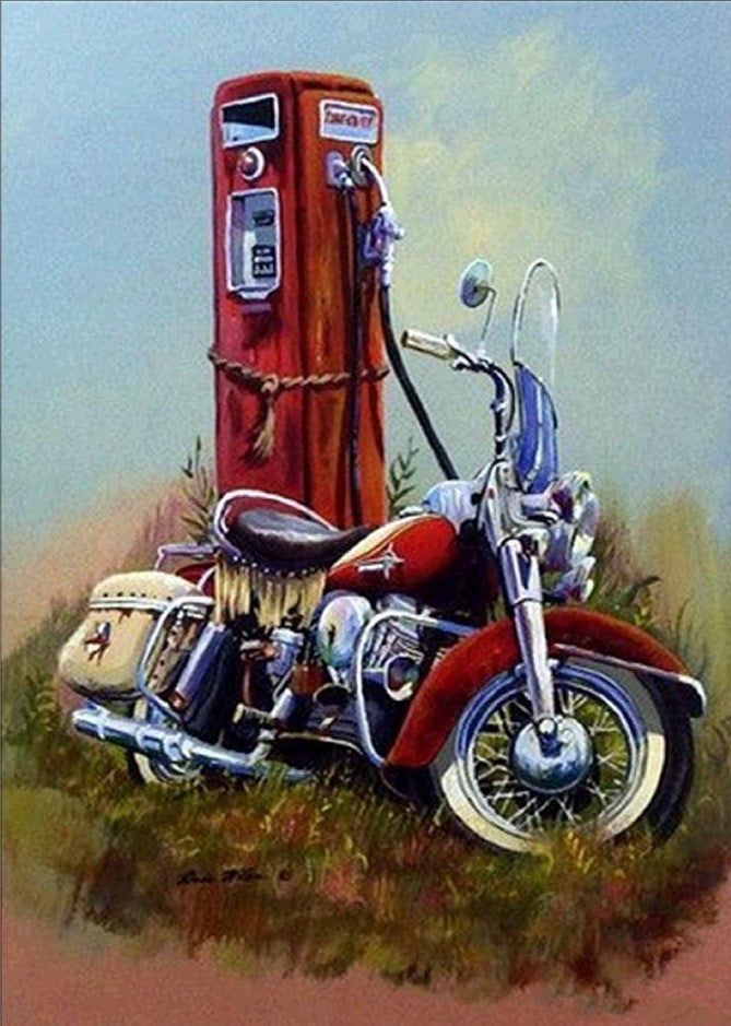 Red Motorcycle Diamond Painting