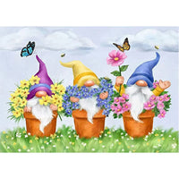 Spring Potted Gnomes Diamond Painting