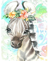 Watercolor Zebra Diamond Painting